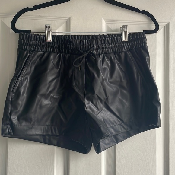 ReVamped Vegan Leather Shorts (US M) - Picture 1 of 5